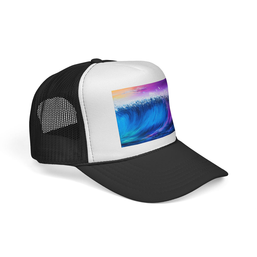 Ocean Wave Trucker Cap — Colorful Surf Art Mesh Hat