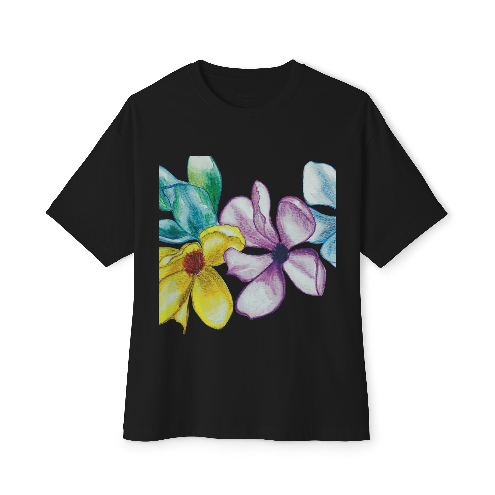 Copy of Hand-Painted Tropical Flowers T-Shirt | Floral Illustration Tee